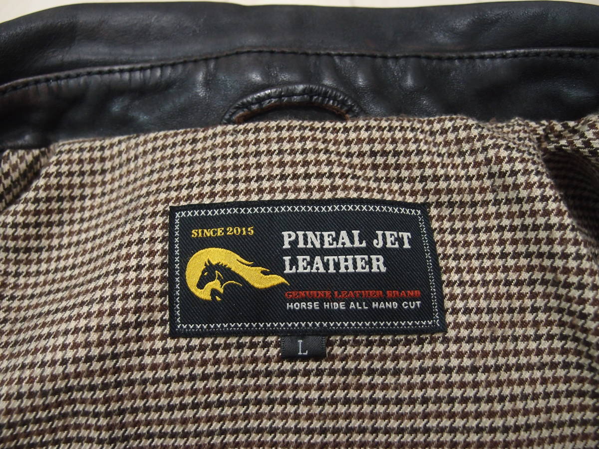 品質保証，得価 PINEAL JET LEATHER スポーツジャケット サイズL ホースハイド レザージャケット