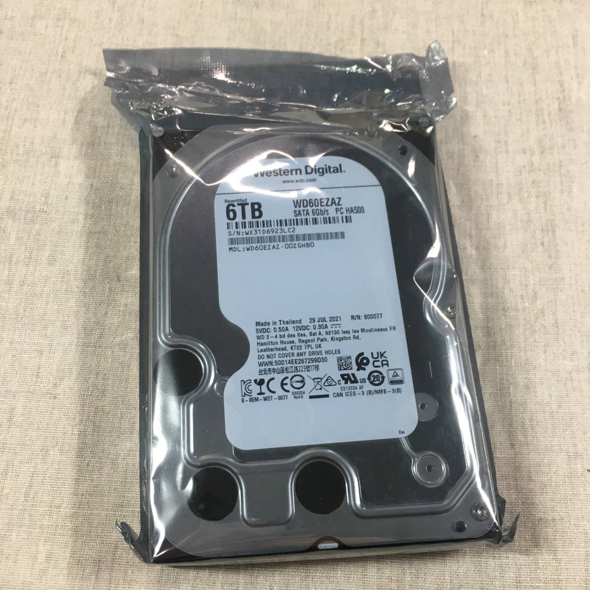 ウェスタンデジタル WD Blue 8TB 内蔵HDD 2年保証 現状品 Western 