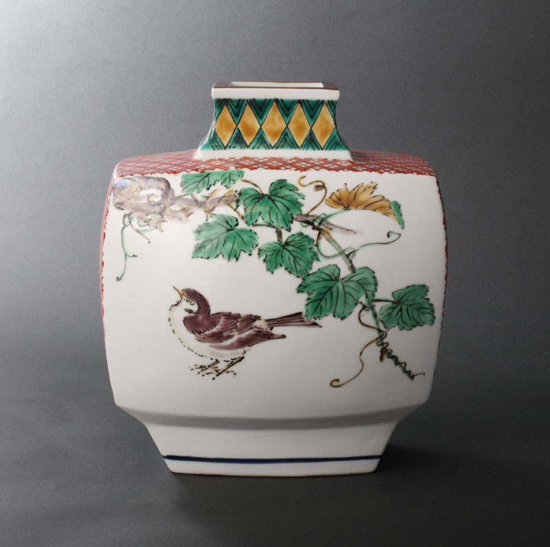 最新作，豊富な 鈴木爽司 色絵花鳥図扁壷 共箱 茶道具 花器 花生 生花 色絵磁器 京焼(花器、壷)｜売買されたオークション情報、yahooの商品情報をアーカイブ公開 - オークファン 京焼