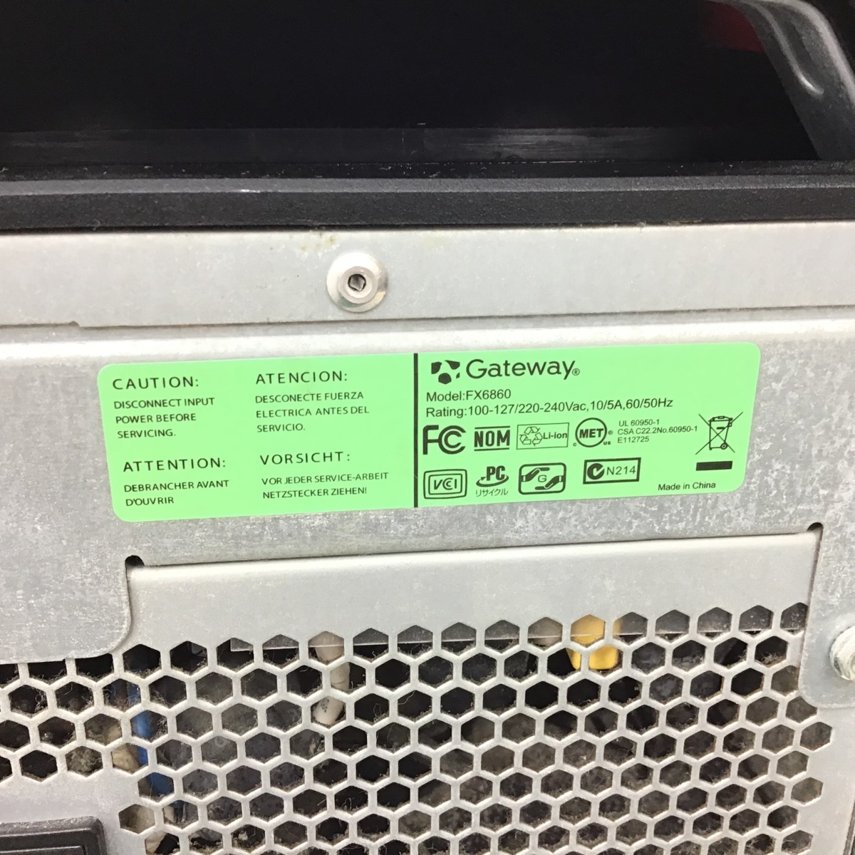 Gateway　ゲートウェイ　デスクトップパソコン　FX6860【同梱不可/売り切り家電類/02-48】
