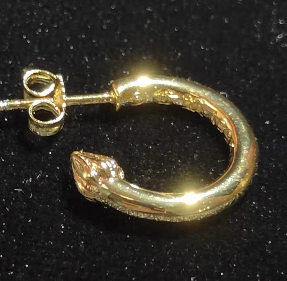 クロムハーツ プレーンフープピアス 22k刻印(イヤリング、ピアス  