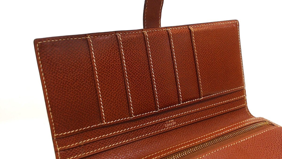 1円高級品☆エルメス☆ベアン クラシック クシュベル 2つ折り長財布 