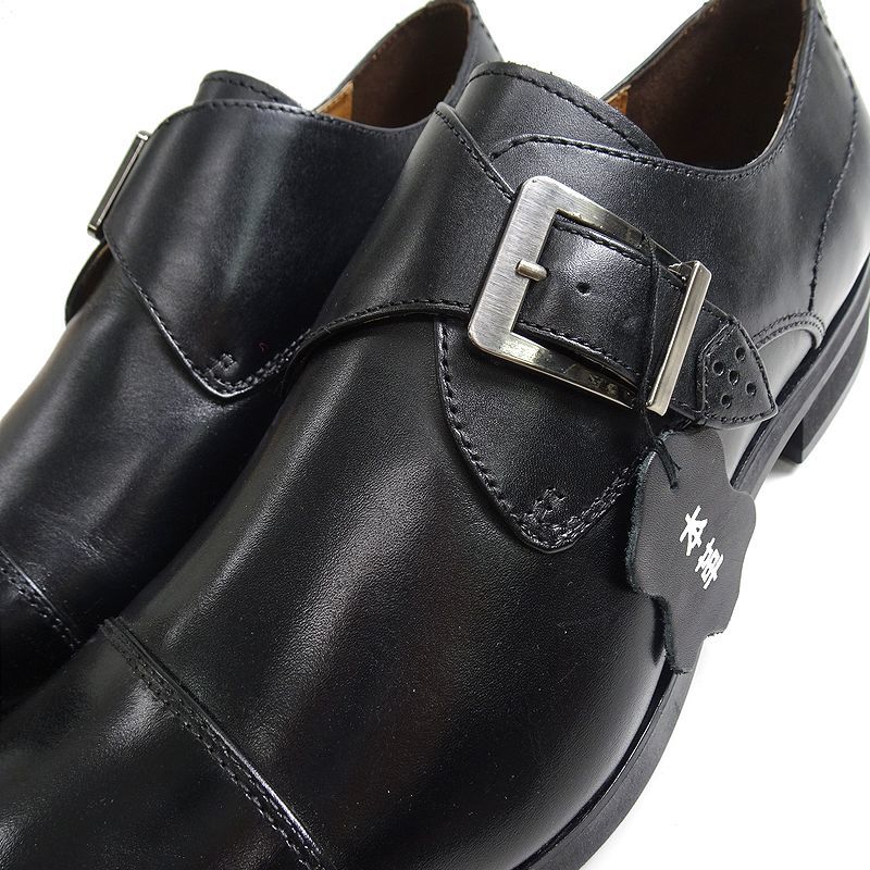 ■madras MODELLO マドラス モデロ モンクストラップ ストレートチップ レザーシューズ ビジネスシューズ DM1512A 黒 26 ▲032▼bus6837d MODELLO モデロ マドラス DM1512A ブラック 特許