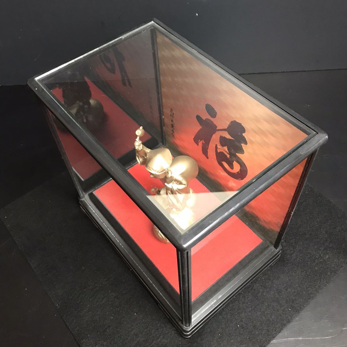 BY424] 高村光雲 原型 大黒天 大黒様 七福神 招福置物 ガラスケース