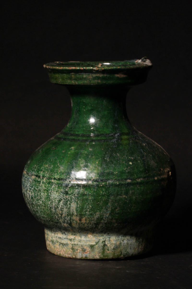 在庫あり即日出荷 【後】BS017 漢 緑釉壺 古美術 骨董品 古玩 時代物