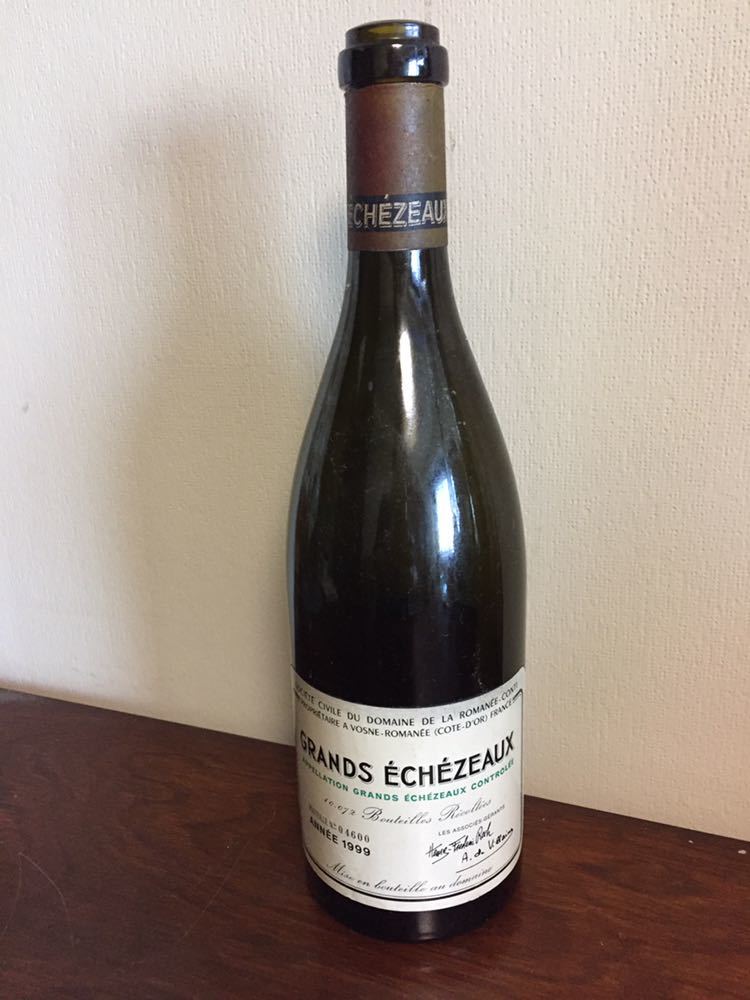 エシェゾー 空ビン ECHEZEAUX DRC 1999 シリアルナンバー DRC グラン