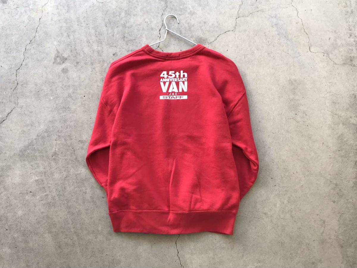美品 VAN JAC ロゴワッペンカスタム 吊り裏毛 スウェットシャツ L 