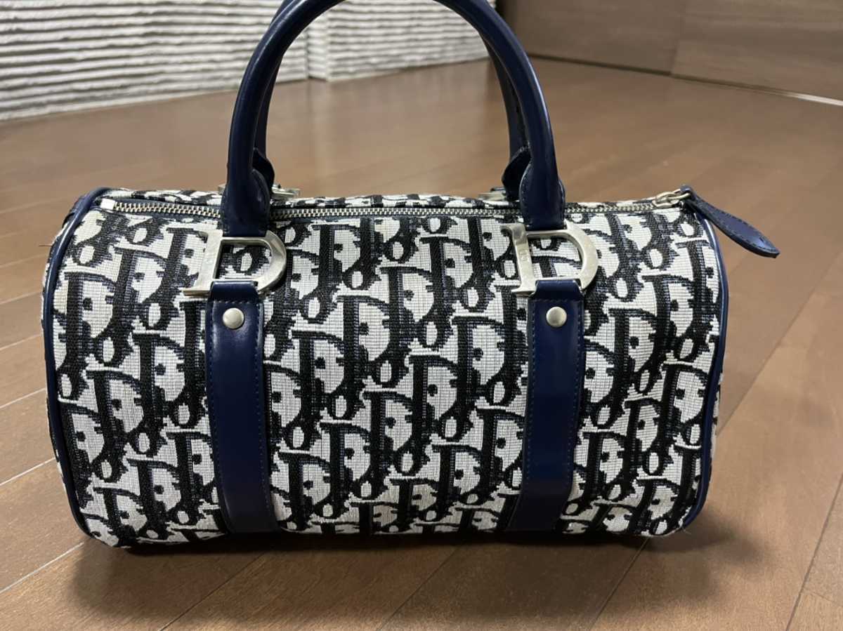 美品 Christian Dior ディオール トロッター ミニボストン トロッター 