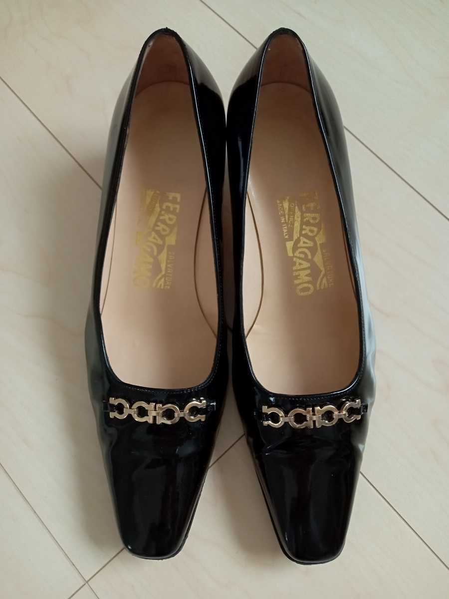 フェラガモ パンプス 黒 美品 6.5D Wru8O-m19083245494 靴 | yinyoga.com