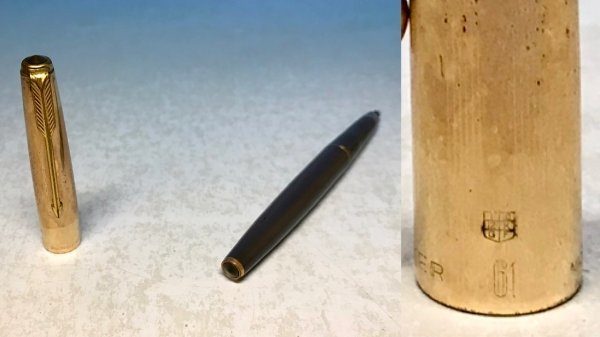 文房具・事務用品 PARKER パーカー 61 金張りキャップ 万年筆