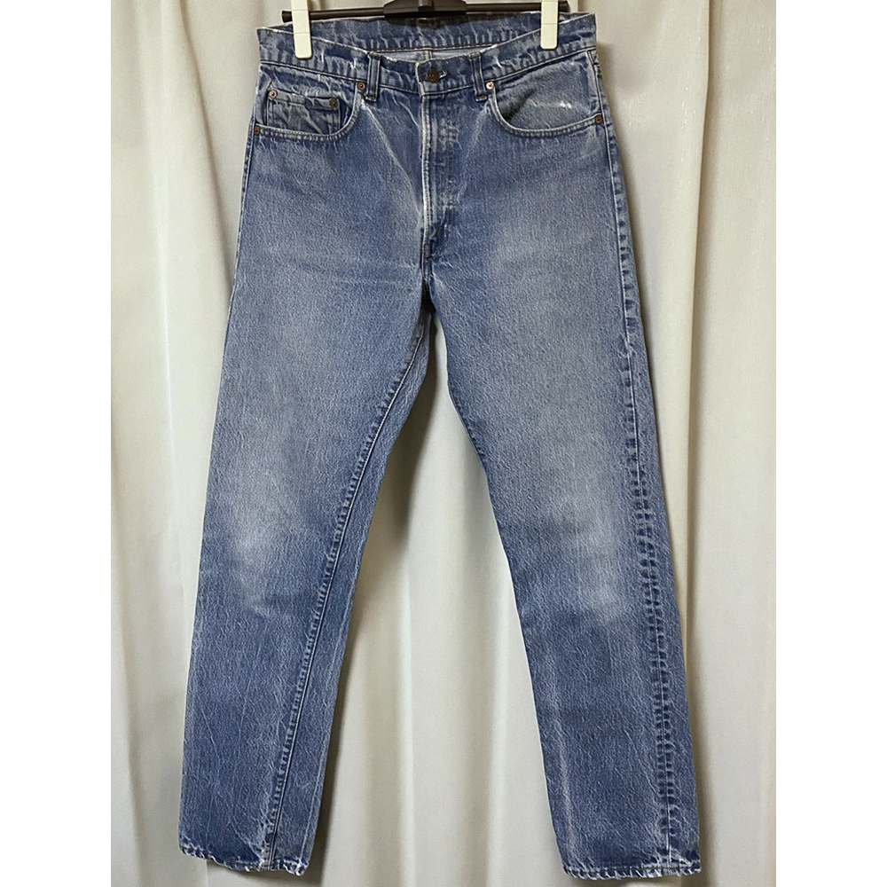 W34 80s 黒カンヌキ ビンテージ USA製 505-0217 リーバイス Levis 