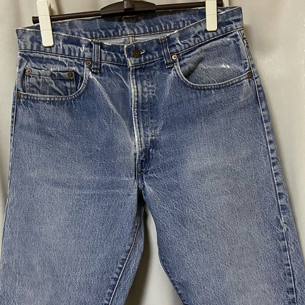 W34 80s 黒カンヌキ ビンテージ USA製 505-0217 リーバイス Levis 