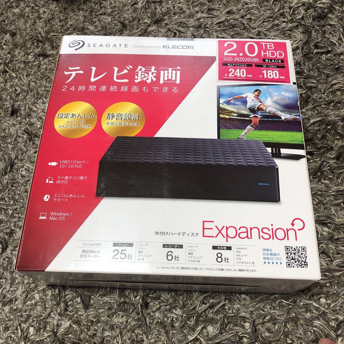  SGD-JNZ020UBK SEAGATE 外付けハードディスク 2TB ブラック(2TB～)｜売買されたオークション情報、yahooの商品情報をアーカイブ公開 - オークファン USB