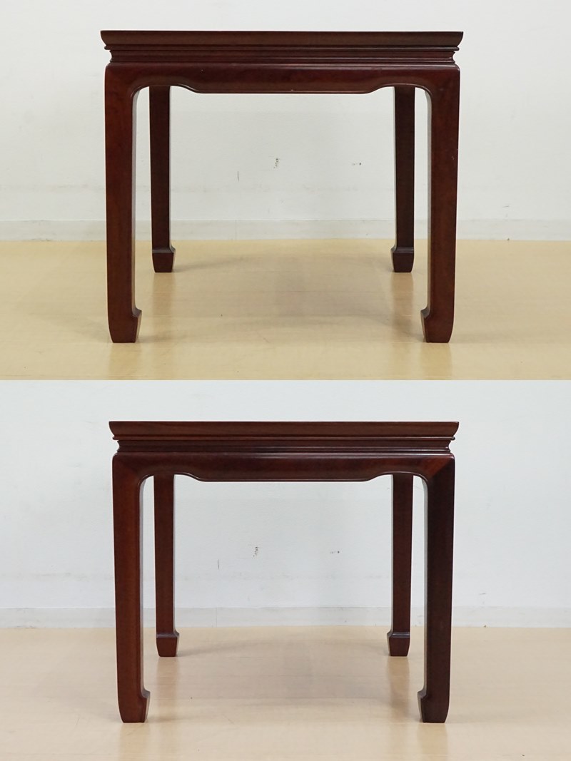 唐木家具】花梨 応接セット 椅子2脚 テーブル 天然木 カリン材 
