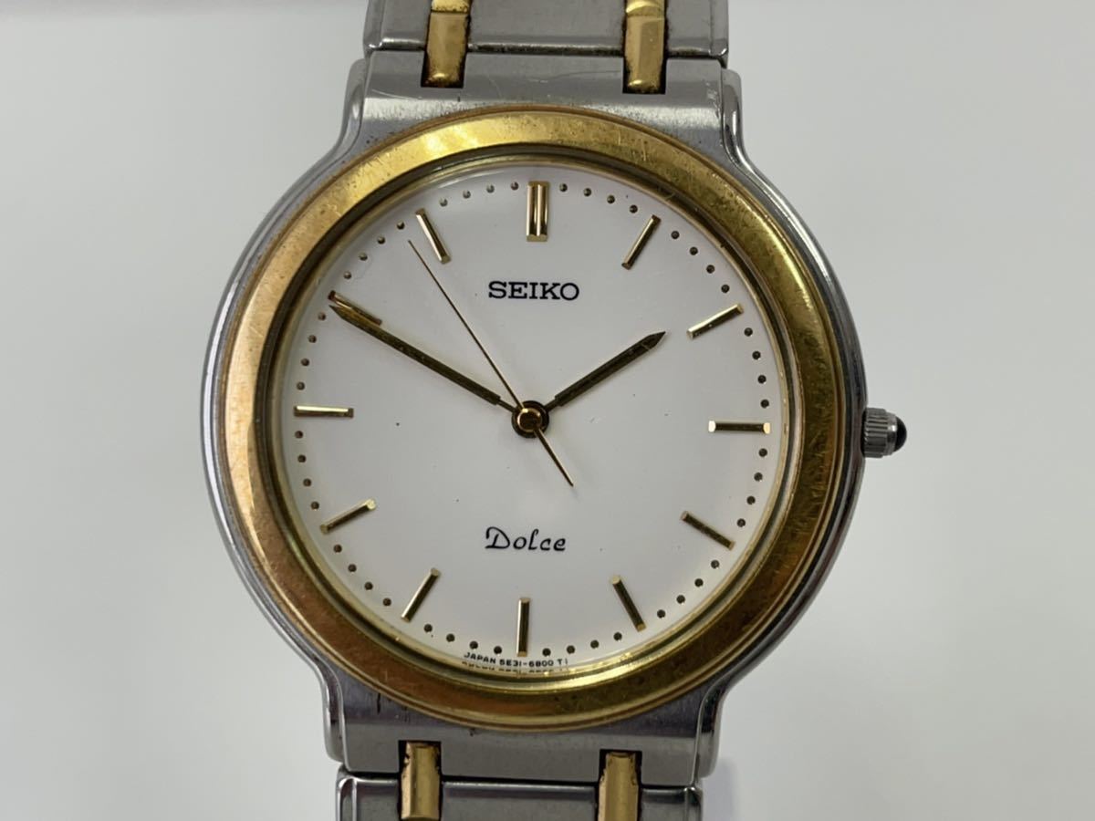 SEIKO セイコー Dolce ドルチェ 5E31-6B00 18KT クォーツ メンズ 