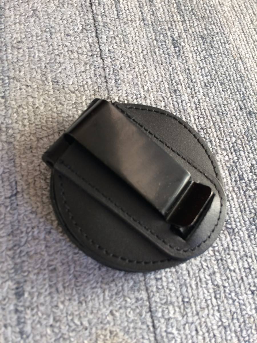 USMS US MARSHAL USマーシャル バッジ 全体嵌込型 革製ホルダー 黒 