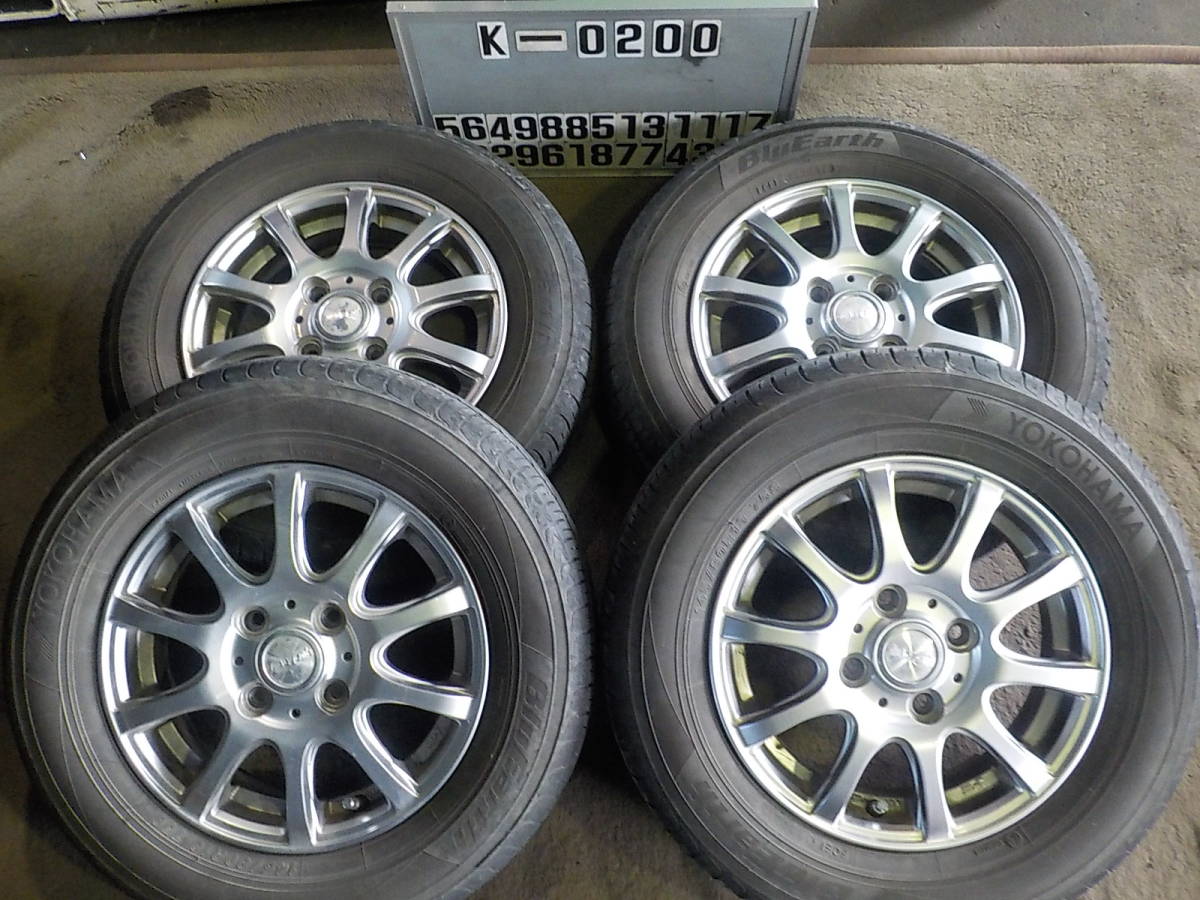 K-0200タイヤ屋145/80R13アルミ付き４本（4J 100 4穴 +42)⑩　　本州送料込み