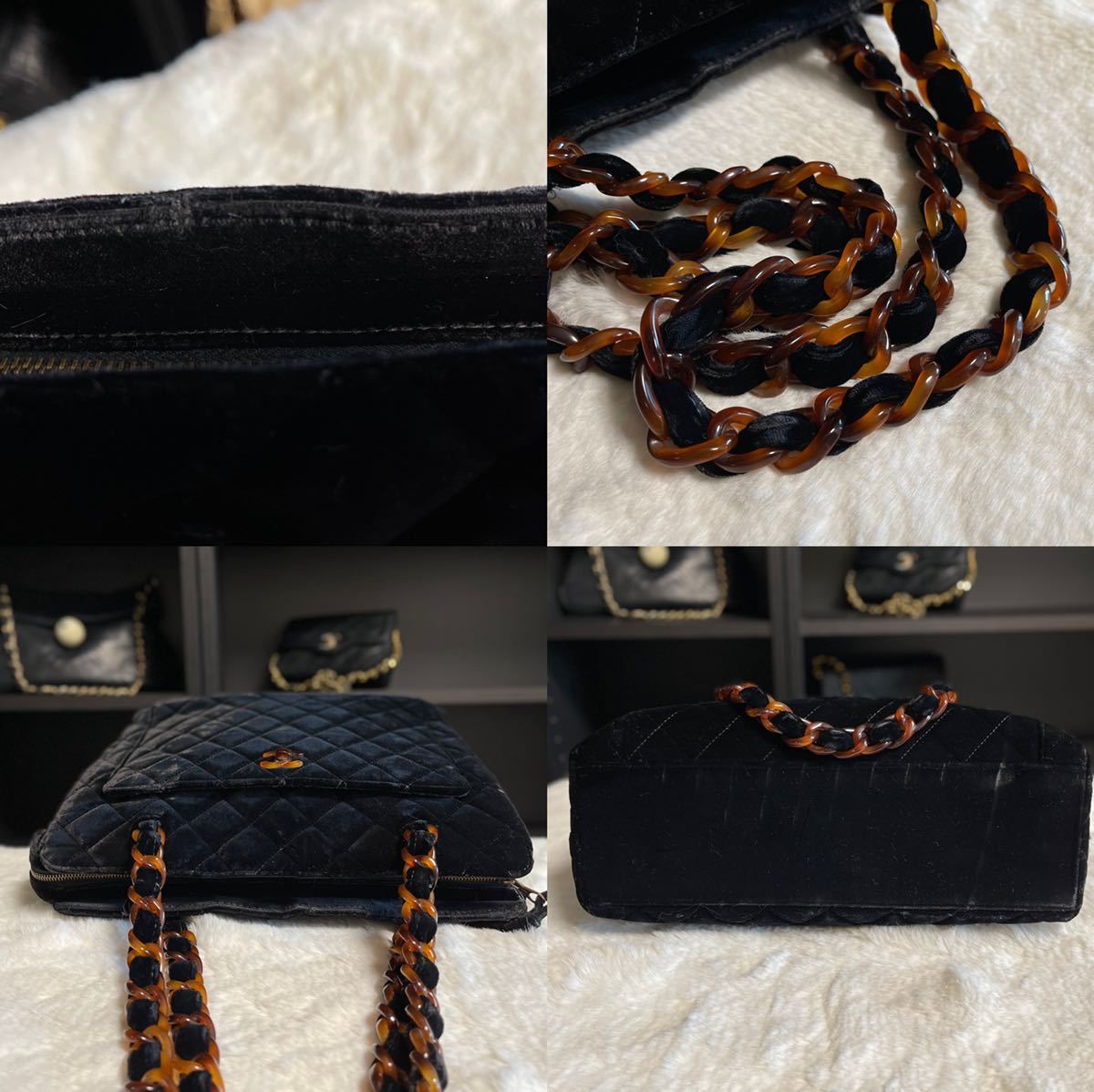 レア品 超美品 シャネル CHANEL べっ甲 マトラッセ ショルダーチェーン 