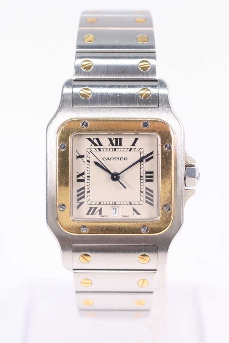 CARTIER カルティエ サントスガルベ LM 187901 SS×YG クォーツ 腕時計