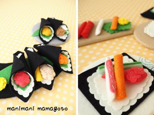 型紙 手巻き寿司 フェルトままごと 手芸 手作り おもちゃ Manimani Mamagoto ハンドメイド型紙 型紙 売買されたオークション情報 Yahooの商品情報をアーカイブ公開 オークファン Aucfan Com