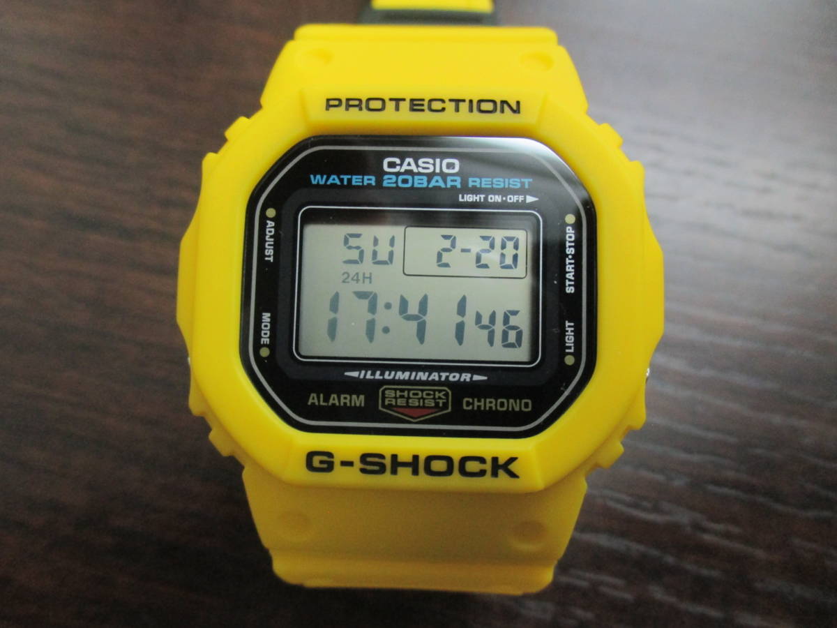G-SHOCK DW-5600REC-9JF イエロースピード 中古品☆ G-SHOCK DW