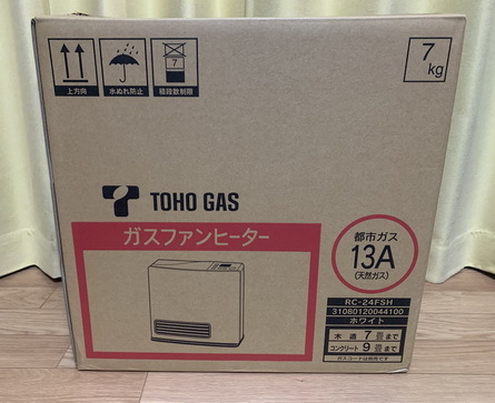 送料無料!! TOHO GAS 東邦ガス ガスファンヒーター RC-24FSH (W