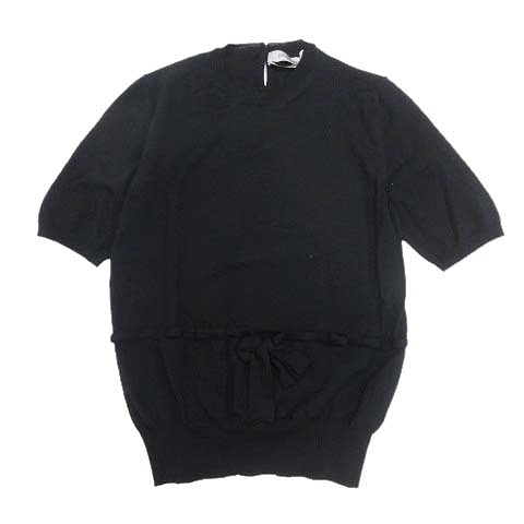 超激得，大人気 イヴサンローラン YVES SAINT LAURENT 半袖 ニット クルーネック カットソー リボン XS 黒 ブラック/3 レディース(その他)｜売買されたオークション情報、yahooの商品情報をアーカイブ公開 - オーク 女性用
