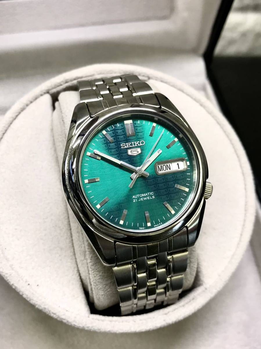 F9☆1円スタート【SEIKO】セイコー 5 AUTOMATIC 自動巻き 7S26-01V0 裏 