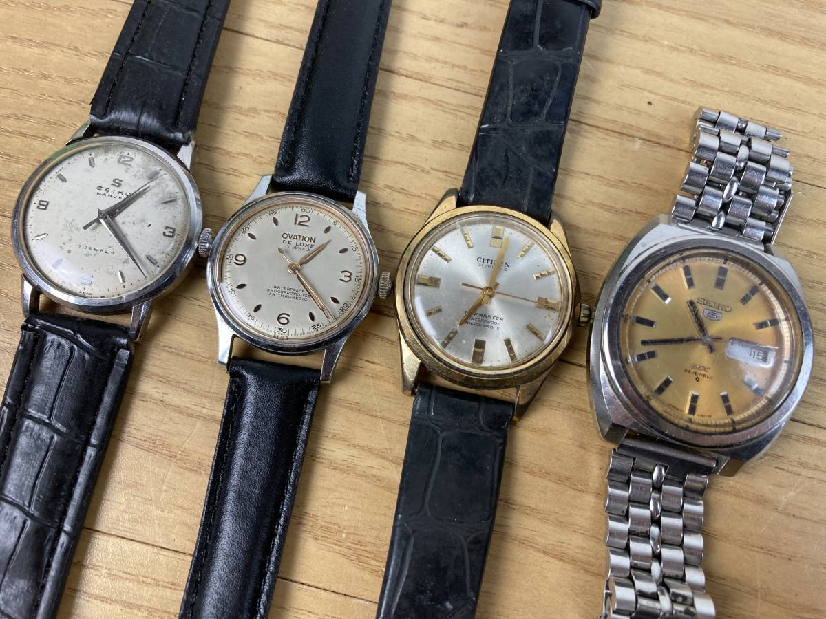 SEIKO、CITIZEN、他】アンティーク腕時計 4点 ジャンク品 腕時計 4点