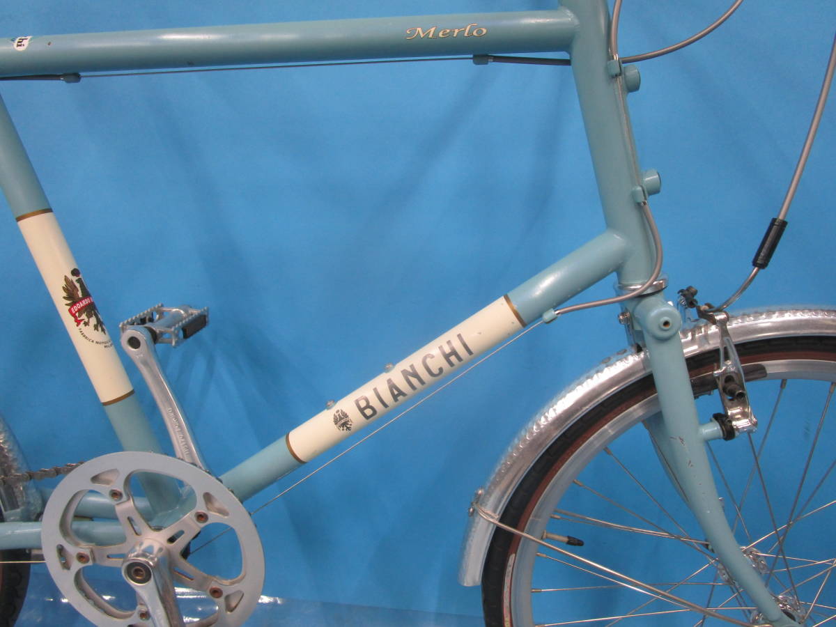 ☆大阪西淀☆ BIANCHI MERLO クロモリ ミニベロ 20インチ 7速 ビアンキ 