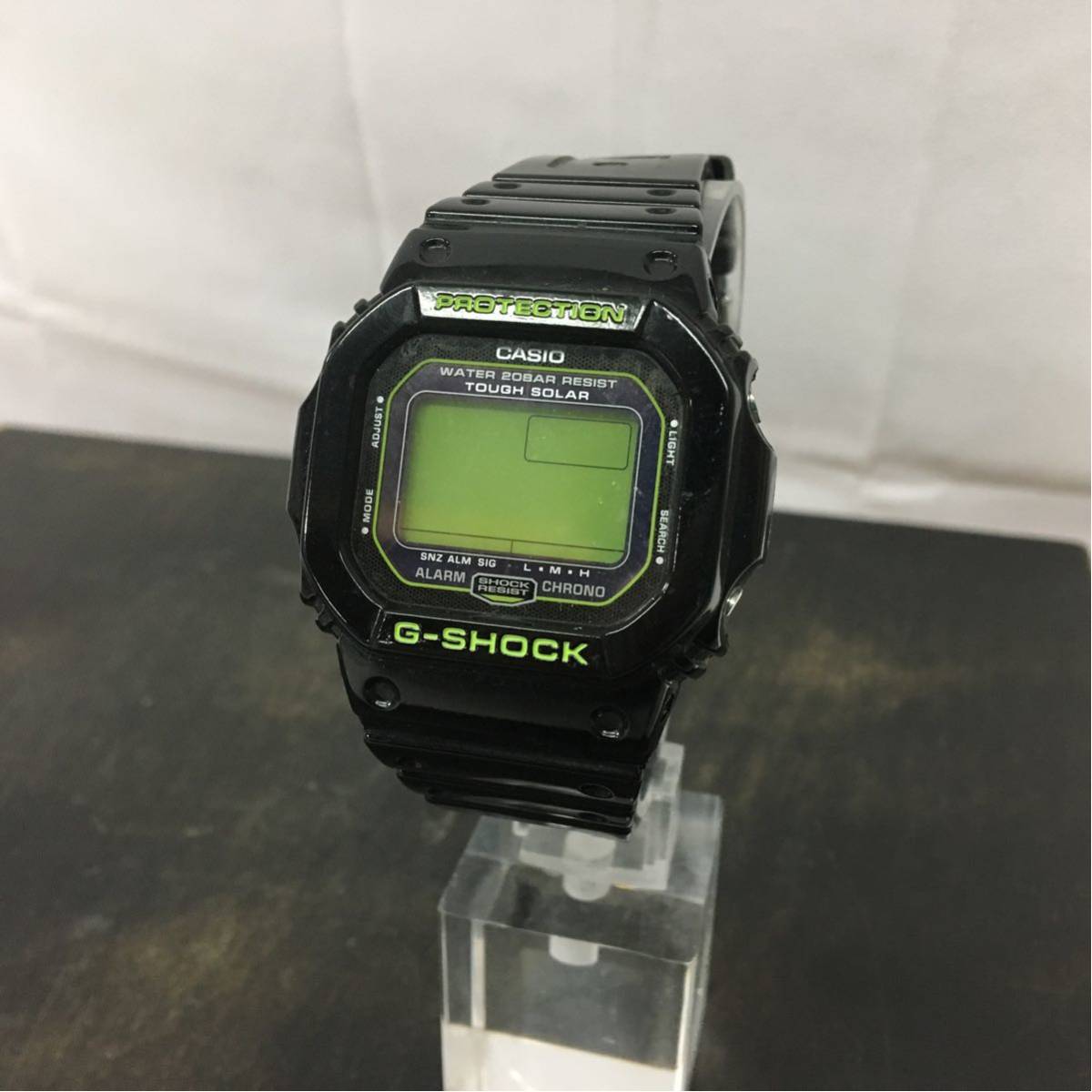 CASIO G-SHOCK G-5600B タフソーラー ブラック グリーン液晶 腕時計 