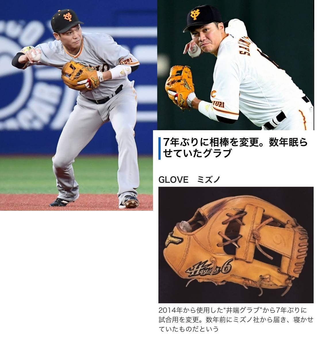 巨人軍・坂本勇人 2013年～2014年 実使用 グラブ・グローブ （2021年