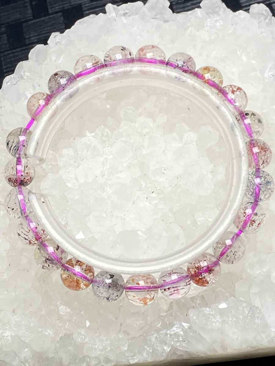 0410D254 天然美品☆【20Aスーパーセブン】☆ブレス 8mm スーパー