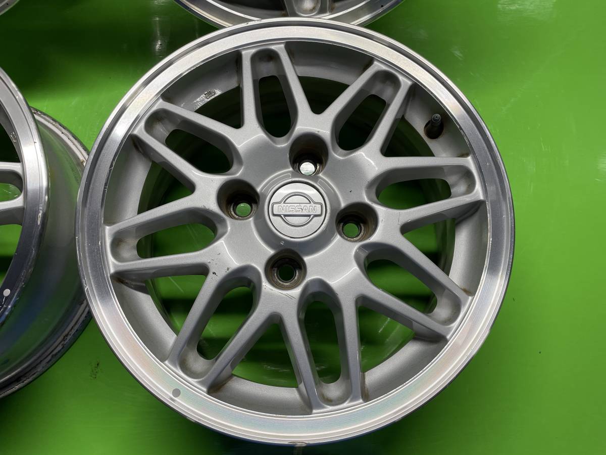 P*い様 日産旧型　純正アルミホイール 15×6J 4穴114.3 4本　シルビ 4本 ホイール ニッサン NISSAN 日産 6J-15 純正7本スポーク S13系