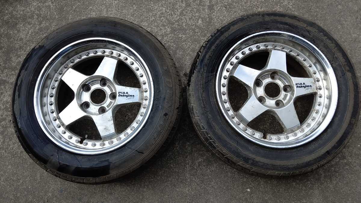 希少！当時物美品！PIAA nnakajima Racing 16インチアルミ 絶版 PIAA nakajima racing 16インチアルミホイール 修理要(社外品