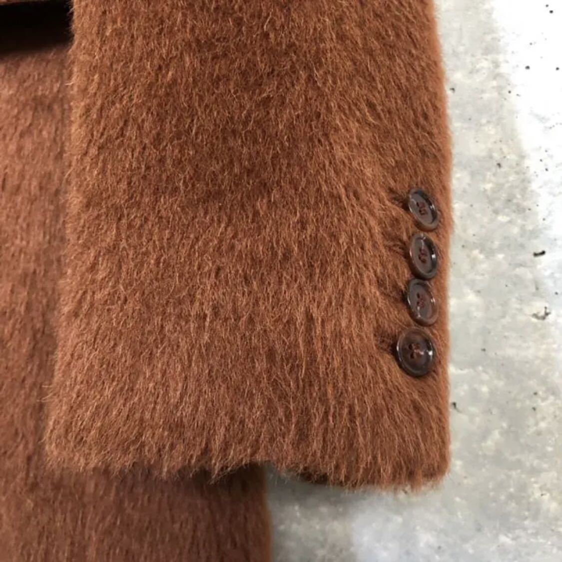 1円〜 美品 Acne Studios アルパカシャギー チェスターコート 茶 32