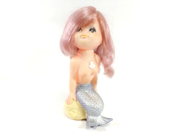 昭和レトロ/日本製/人魚/マーメイド/ソフビ人形/約20cm/ヌード/置物  