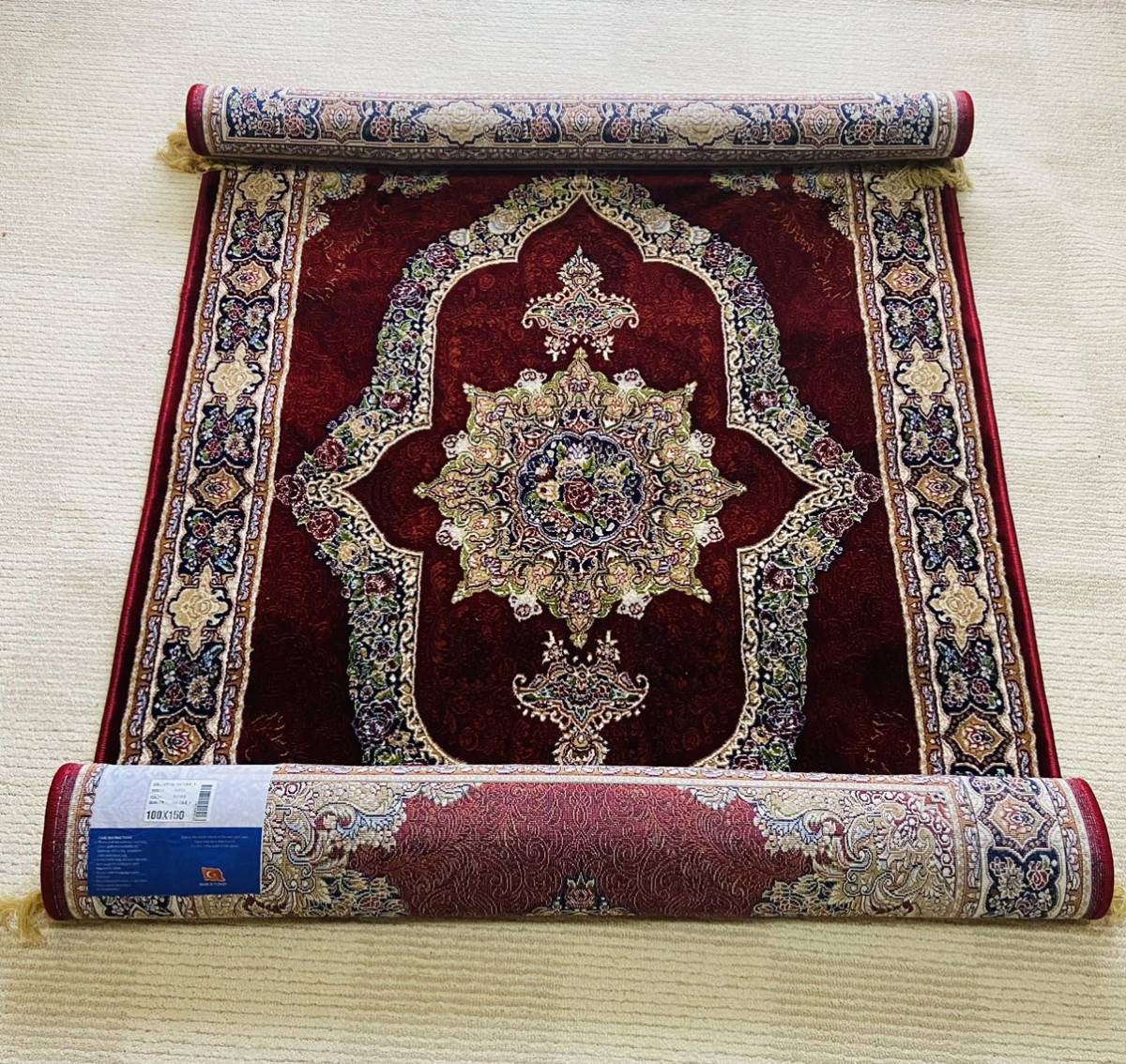最上級傑作品 本物保証 トルコ ヘレケ絨毯 110万ノット以上 シルク100