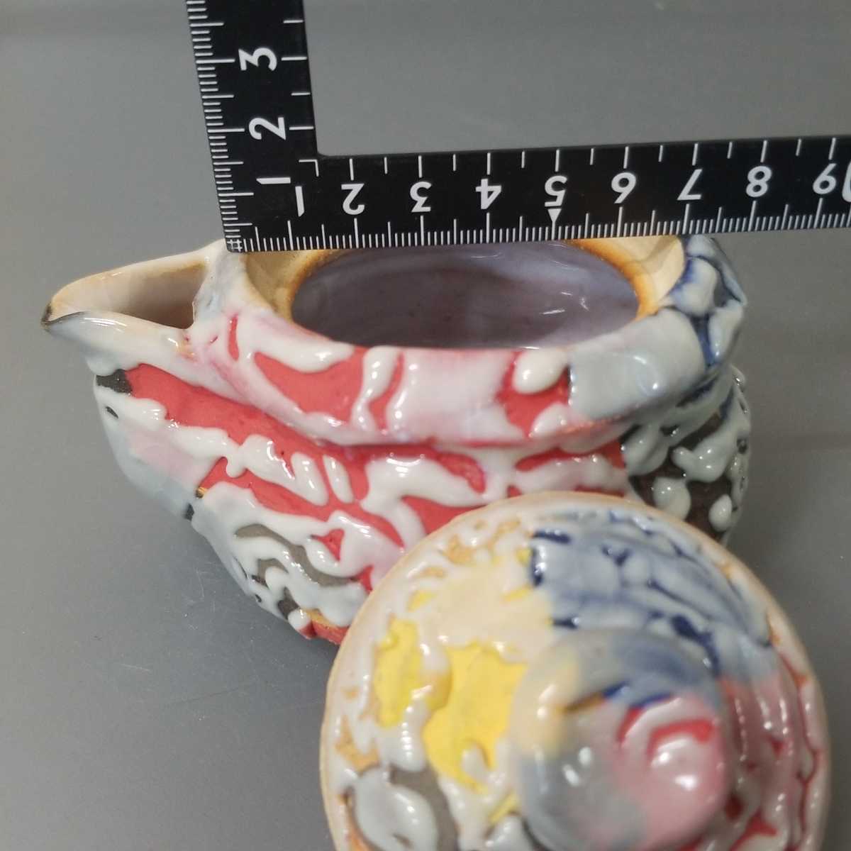 吸62）萩焼 宝瓶 佐々木建 未使用 煎茶道具 同梱歓迎(検 備前焼 九谷焼