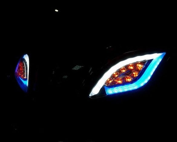 色変更可シグナス 4型 流れるデイライト デイライト ブルー LED