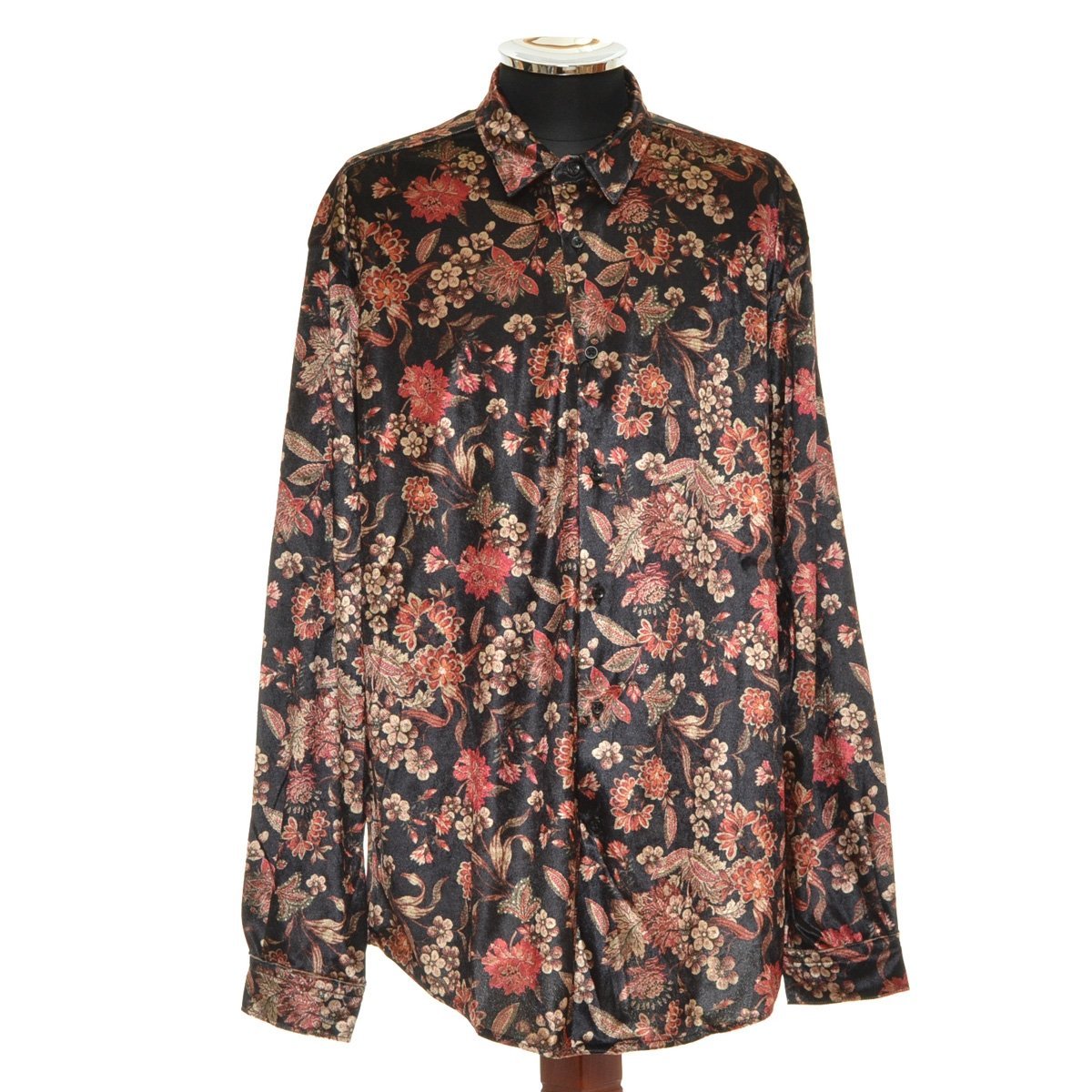 品 Zara ザラ 長袖 総柄 シャツ ボタンダウン サイズxl ポリエステル メンズ レッド ブラック 花柄 男性用 売買されたオークション情報 Yahooの商品情報をアーカイブ公開 オークファン Aucfan Com