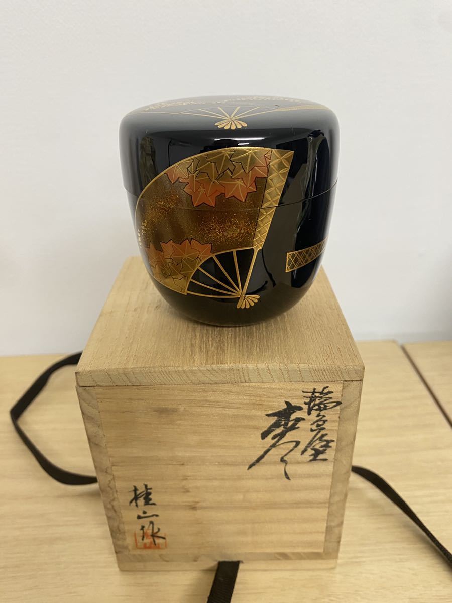 棗 輪島塗 2026年最新Yahoo!オークション 茶道具 共箱 平野五郎 桂山