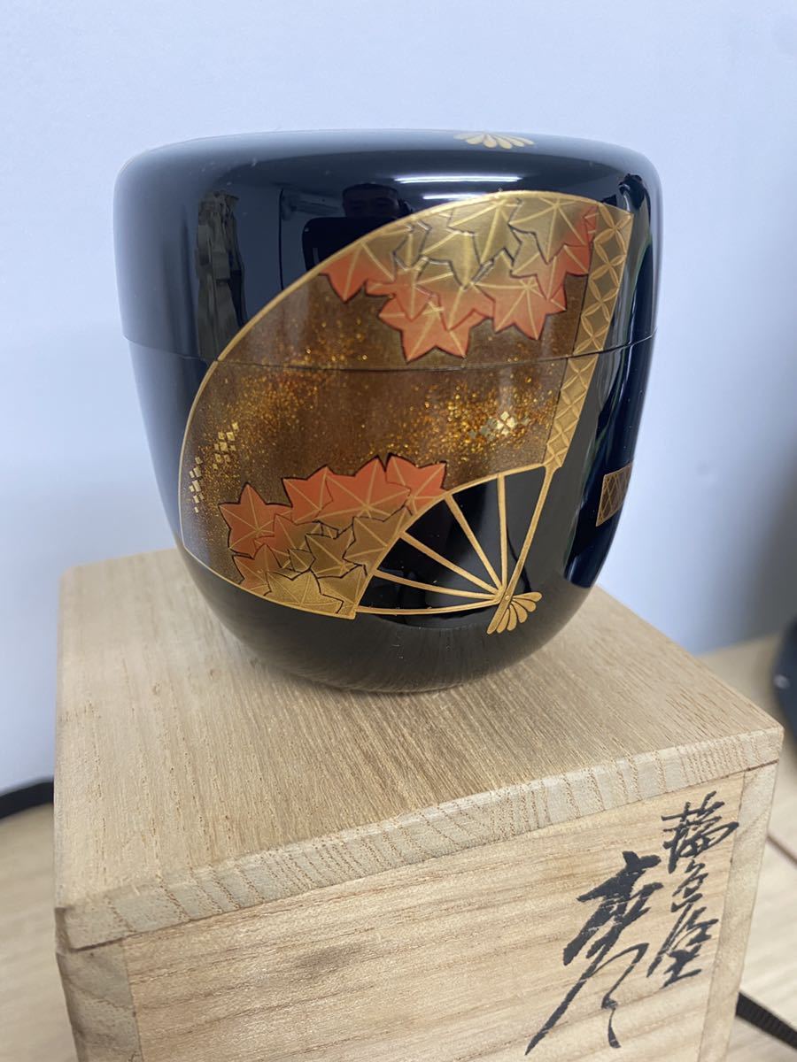 棗 輪島塗 2026年最新Yahoo!オークション 茶道具 共箱 平野五郎 桂山