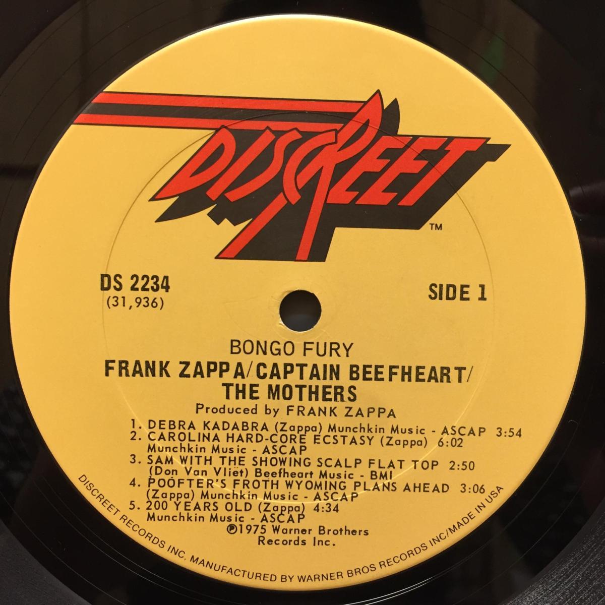 Frank Zappa Captain Beefheart - & and Bongo a The Fury 