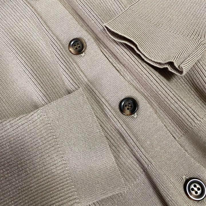 【新品タグ付】Mystrada マイストラーダ＊Vネック リブニットカーディガン カーキ 38 M 人気カラー マイストラーダ Vネック 新品タグ付Mystrada Vネックニット Mystradaマイストラーダ リブカーディガン