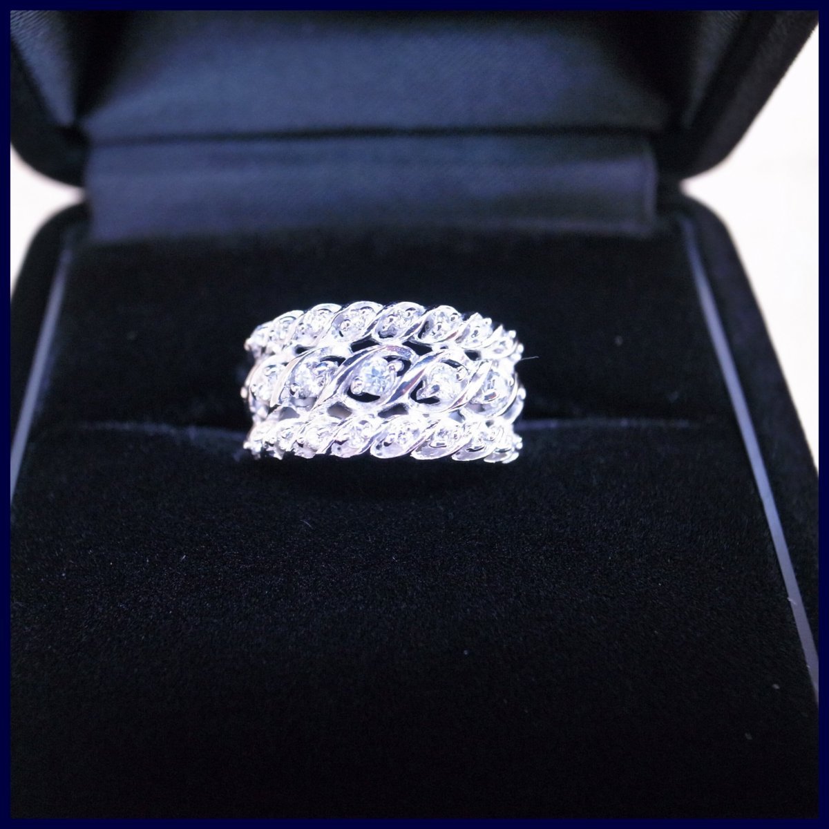 T2481【本物保証】 PT900 ダイヤ0.36ct 8号 リング 指輪 指輪