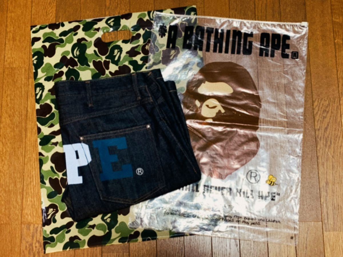 A BATHING APE バックプリントデニムショートパンツ(ジーンズ)｜売買 