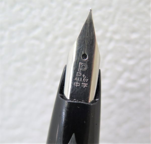 PLATINUM プラチナ 万年筆 シルバー SILVER刻印 Pt. ALLOY 中字 筆記