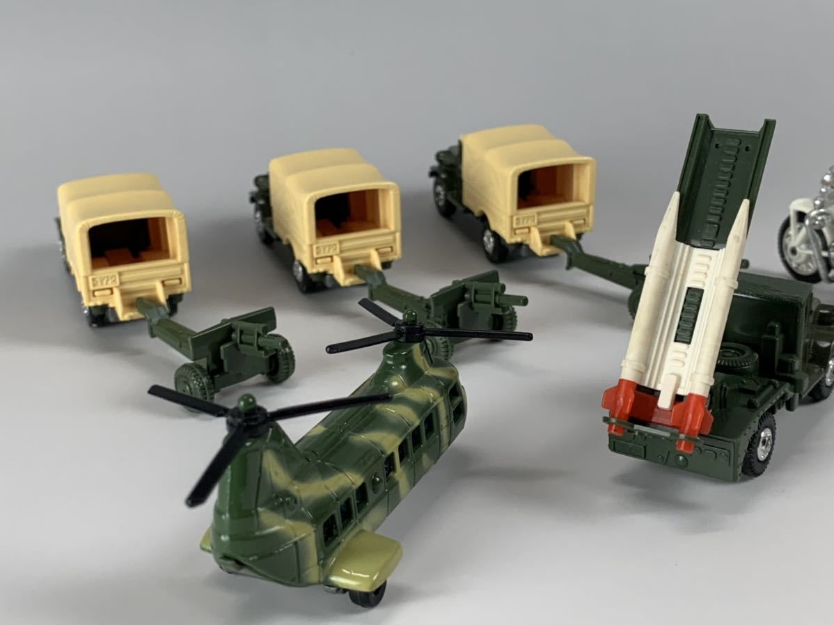 古いトミカ7台まとめ売り/TOMICA トミー TOMY 陸上自衛隊トラック