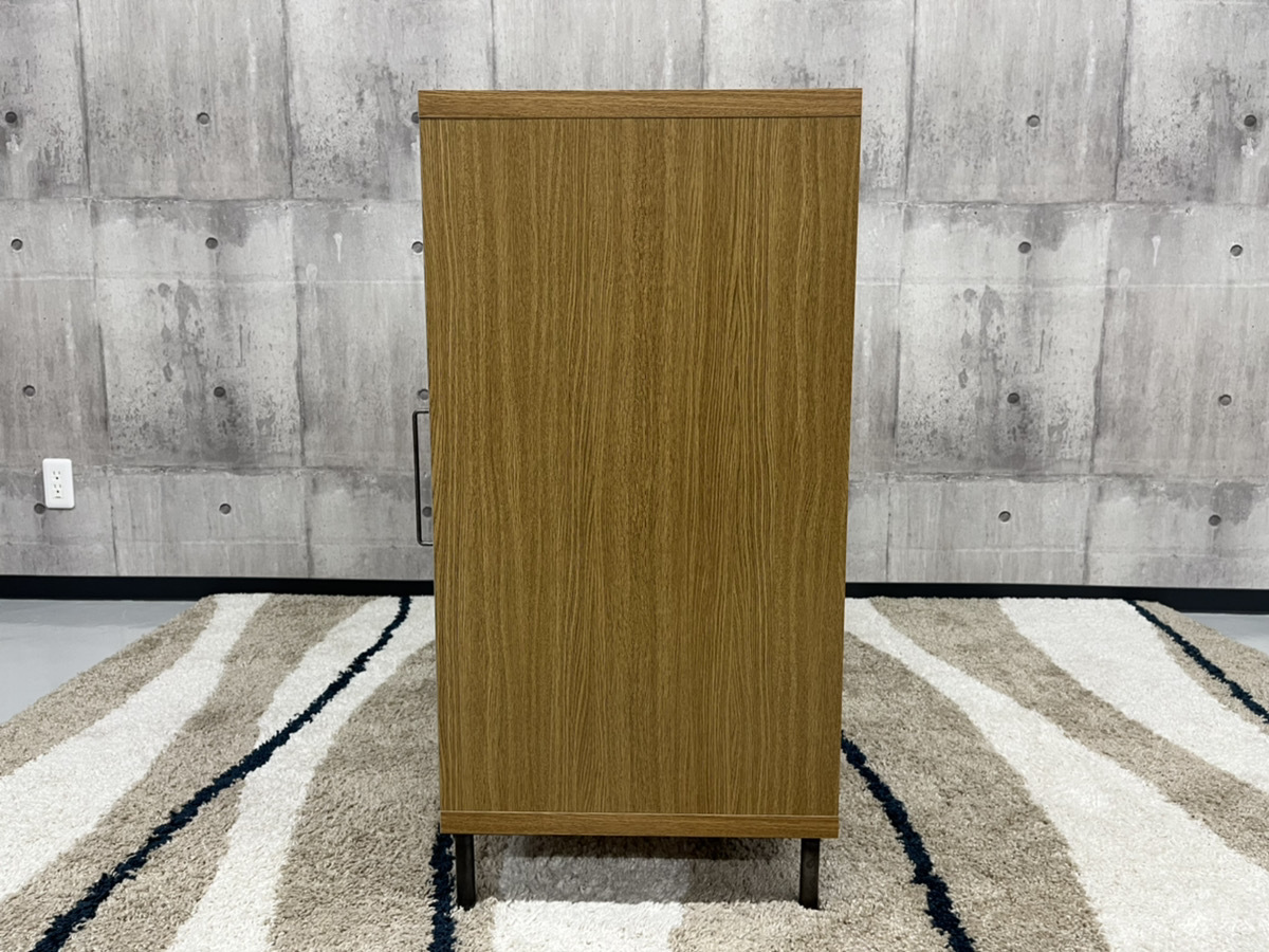 a.depeche アデペシュ スライドガラス ローボード 1200 可動棚 クロス 